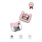 Torima Dijital Fotoğraf Makinesi Çocuk Termal Resim Kağıt Baskılı Yazıcı Kamera Makinesi CMR14 Pembe