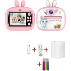 Torima Dijital Fotoğraf Makinesi Çocuk Termal Resim Kağıt Baskılı Yazıcı Kamera Video Makinesi CMR18 Pembe