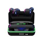 Torima E10 Oyuncu Rgb 5.1 Wireless 1200mAh Powerbank Özellikli Kablosuz Bluetooth Kulaklık E10-MİPODS siyah
