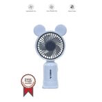 Torima F-12 Beyaz Mini Taşınabilir Fan Şarjlı 2 Kademeli Ledli Ayıcık Kulak Vantilatör Klima Soğutucu Fan