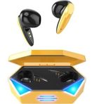 Torima Kablosuz Kulakiçi Rgb Işıklı Çift Mikrofonlu 3 Modlu Bluetooth 5.2 TG-G20 Sarı Oyuncu Kulaklığı