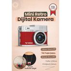 Torima Mini Dijital Kamera Selfie Video Vlog Kamerası Mini Anahtarlık 1080P CMR35 Kırmızı