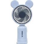Torima Şarjlı El Vantilatörü Ayıcık Kulaklı 2 Kademeli Işıklı Mini Fan F12 Beyaz