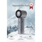 Torima Şarjlı El Vantilatörü Fener Özellikli Taşınabilir Mini Fan F64 Siyah