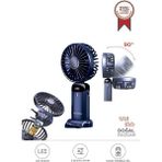 Torima Şarjlı Masaüstü Vantilatör Dijital Göstergeli 90 Derece Katlanabilir Mini Fan F19 Lacivert
