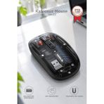Torima Şeffaf Çift Modlu Fare Bluetooth 5.2 + 2.4g Kablosuz Mouse TM23 Siyah - Siyah - Antrasit