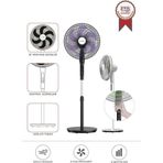 Torima Sf-05 Siyah Ayaklı Portatif – 50W 3 Kademe 6 Pervaneli 16'' İnc Kumandalı Diğital Ekranlı Vantilatör Fan