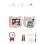 Torima TRM-CMR14 Pembe Dijital Video Kayıt Fotoğraf Çocuk Kamerası Anlık Termal Resim Kağıt Baskılı Yazıcı