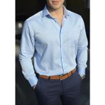 Torivalli Collection Klasik Kesim Regular Fit Tek Cepli Kolay Ütülenebilen Mevsimlik Uzun Kollu Düz Renk Erkek Gömlek - Buz Mavisi - XL
