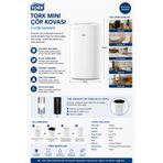 Tork 564000 Mini Beyaz Çöp Kovası 5 Lt 19X32 Cm
