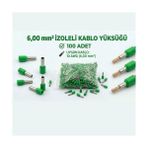 Tork 6 mm Izoleli Kablo Yüksüğü – 10 Awg – Yeşil Renk – 100 Adet