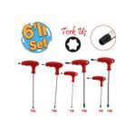 Tork Alyan Tornavida Seti Çelik Ve Mıknatıslı T10 T15 T20 T25 T30 T40 Saplı İki Yön Uç 6 'Lı Set