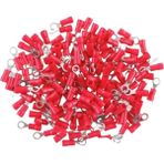 Tork Sulye Pabuç Kablo Ucu 0,5-1,5mm M4 Kırmızı Sıkmalı Yuvarlak Tip (100'LÜ Paket)