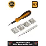 #Tornavida Premium Hassas Elektronik Laptop Hobi Onarım 32 Parça Telefon Tamir Mini Tornavida Seti