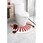 Toronto Home Dijital Kaymaz Yıkanabilir Dog Tekli Modern Banyo Paspası Banyo Halısı Banyo Dekor 70x40 cm
