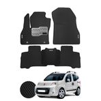 Torpedo Fiat Fiorino Hücreli Paspas Seti, Premium Eva Tam Set Paspas Takımı Siyah