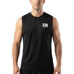 Torq Athletics Sıfır Kol Tişört, Siyah, M, Regular Kalıp, Bisiklet Yaka