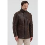 Torque Hakiki Kuzu Kürkünden Erkek Deri Ceket (5XL)