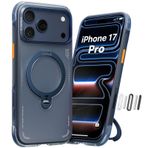 TORRAS Ostand Q3 Air iPhone 17 Pro için Kılıf 6,3 inç Daha Güçlü Manyetik Standlı, Magsafe için Uygun, Hava Yastıkları Askeri Koruma, iPhone 17 Pro Kılıfı için Kamera Kontrolü, Darbeye Dayanıklı ve