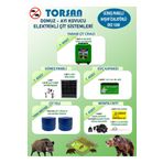 Torsan Eko 1000 Domuz Ayı Kovucu 1000 mt Güneş Panelli Elektrikli Çit Sistemi