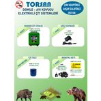 Torsan Eko 500 Adaptörlü 220V Domuz Ayı Kovucu 500 mt Elektrikli Çit Sistemi
