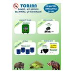 Torsan Eko Plus 2000 Adaptörlü 220V Domuz Ayı Kovucu 2000 mt Elektrikli Çit Sistemi