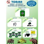 Torsan Pro Plus 2000 Adaptörlü 220V Domuz Ayı Kovucu 2000 mt Elektrikli Çit Sistemi