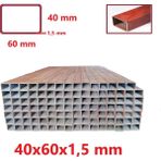 Tos Çelik Boyalı 40 x 60 x 1,5 mm Kutu Profil Boru Metal 40X60X1,5 Demir 1 METRE
