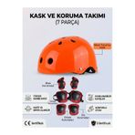tosbai Bisiklet Kaykay Paten Pembe Kırmızı Siyah Lacivert Kız Erkek Çocuk Kaskı, Dizlik Dirseklik Eldiven 3-8 Yaş