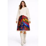 Tosbik Otantik Tosbikotantik Kişiye Özel Tasarım Midi Patchwork Pazen Etek - Çok Renkli - M - L