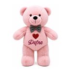 Tosbiş [ İSTENİLEN HER İSMİ OYUNCAĞA YAZIYORUZ ] Pembe Renk İsim Baskılı Peluş Ayıcık Oyuncak -Sevgiliye,Anneye ,Arkadaşa Özel Hediye (50 cm )