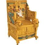 Toscano Mısır dekorlu takı kutusu - King Tut Golden Thron Jewelry Box - Mısır heykelleri
