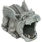 Toscano Roland Der Gargoyle Çatı Oluğu Bekçisi Yağmur Borusu Uzatması Heykel, Poliresin, Tam Renkli, 25,5 Cm