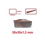 TOSÇELİK Boyalı (2mt) 30 x 30 x 1,5 mm Kutu Profil Boru Metal 30x30x1,5 Demir