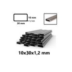TOSÇELİK Boyasız (2mt) 10 x 30 x 1,2 mm Kutu Profil Boru Metal 10x30x1,2 Demir