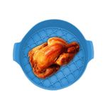 Toseky Silikon Hava Fritöz Sepeti Gömlekleri, Hava Fritöz Sepeti için Silikon Gömlekleri, Yapışmaz Hava Fritöz Tepsisi Hava Fritöz Sepeti Astarı, Yıkanabilir Hava Fritöz Aksesuarları Kek Ekmek Pizza Kurabiye