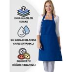 Toshe Boyun Ayarlı, Suya Dayanıklı, Cepli Şef, Aşçı, Mutfak Önlüğü , Cafe, Barista, Kuaför, Ressam ve Çiçekçi Önlükleri - Standart - Lacivert