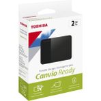 Toshiba Canvio Ready 2.5'' 2 TB USB 3.2 G1 Taşınabilir Disk Yüksek Okuma Yazma Hızı - Siyah