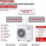 Toshiba Haori & Shorai Multi Split Klima 4m 2+1 Set (10K+10K+26K Btu) - İNTER 10,10,24 - Var