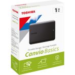 Toshiba HDTB510EK3AA (Usb2.0 Uyumlu) Canvio Basics 1 TB Taşınabilir Disk USB 3.2 Yüksek Performanslı 2.5 inç - Siyah