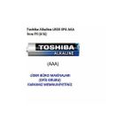 Toshiba İnce Kalem Pil AAA 4'lü Paket