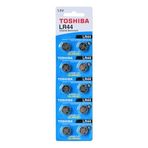 Toshiba LR44 / 1154 / AG13 / A76 Düğme Piller Uzun Ömürlü - LR44 / 1154 / AG13 / A76 1,5 V Alkalin Pil, İşitme Cihazları, Saatler, Küçük Elektronik Cihazlar ve Daha Fazlası için - Madeni Para Pil