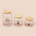 Toskana Jar 3'lü Kavanoz Seti - Açık Kahverengi / Şeffaf - Çok Renkli - 1 - 1000 ml
