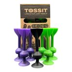 TOSSIT Game Aile ve Partiler İçin Mükemmel Silikon Vantuz Dart Oyunu, İç ve Dış Mekan Eğlencesi İçin Yapışkan Dart Atış Oyunu, Mükemmel Hediye - Starter Pack 2 Renk, 1 Siyah Jack