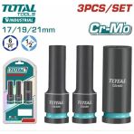 Total 3 Parça 1/2 6 Köşe Darbeli Derin Lokma Takımı Thkısd12042l