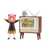 Total Anime Anya Forger - Değiştirilebilir Ön Paneller, Alternatif Eller, Oyuncak Ayı ve TV Seti ile 6,5 İnç Ölçekli Figür