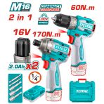 TOTAL AVANTAJ SET - 16V MATKAP VE DARBELİ VİDALAMA TOSLI240968E