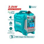 TOTAL Benzinli Jeneratör 3.3KW Trifaze Otomatik Çalıştırmalı, TP535006