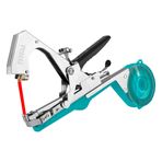 TOTAL – Bitki bağlama makinesi, 25 ila 30 mm arasında ayarlanabilir bant açıklığı, 11 mm x 25 m bağlama bandı dahil, 7 x 4 x 0,55 mm 200 mandal dahil, bahçe ve kültürler için ideal
