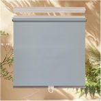 Total Blackout Stor Perde Geri Çekilebilir Güneşlik %99 UV Dayanıklı Karartma Perdeleri Geçici Termal Panjur Delme Yok Gri 115 x 140 cm (45 x 55 inç) - Ev ve Ofis için Mükemmel